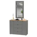 Комплект мебели для прихожей Mobi Остин 16.221+17.03-гз 120x230x42 см ЛДСП цвет серый графит/дуб крафт золотой