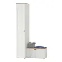 Комплект мебели для прихожей Mobi Остин пр-11-бз 120x230x57 см ЛДСП цвет белый шагрень/дуб крафт золотой