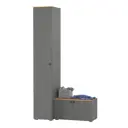 Комплект мебели для прихожей Mobi Остин пр-11-гз 120x230x58 см ЛДСП цвет серый графит/дуб крафт золотой