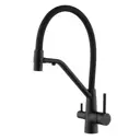 Смеситель для кухни Fmark FS1462-H01-LM гибкий излив 22.7 см цвет черный