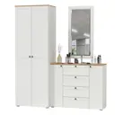 Комплект мебели для прихожей Mobi Остин пр-14-бз 200x230x54 см ЛДСП цвет белый шагрень/дуб крафт золотой