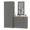 Комплект мебели для прихожей Mobi Остин пр-14-гз 200x230x54 см ЛДСП цвет серый графит/дуб крафт золотой