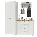 Комплект мебели для прихожей Mobi Остин пр-15-бз 200x230x54 см ЛДСП цвет белый шагрень/дуб крафт золотой