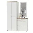 Комплект мебели для прихожей Mobi Остин пр-16-бз 160x230x54 см ЛДСП цвет белый шагрень/дуб крафт золотой