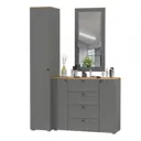 Комплект мебели для прихожей Mobi Остин пр-20-гз 120x230x54 см ЛДСП цвет серый графит/дуб крафт золотой