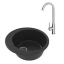 Мойка для кухни врезная Teymi Lina D51 F01538 50.5x50.5 см глубина чаши 19.1 см литьевой мрамор цвет бежевый