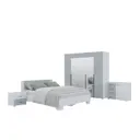 Спальный гарнитур Сима-ленд Бостон 80x200 см ЛДСП цвет белый/бетон