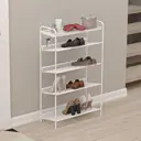 Обувница Зми Женева 25 32x7x108 см 5 полок металл и ПВХ цвет белый