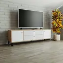 Тумба под телевизор Сима-ленд Парус-10 180х40х53 см дерево цвет дуб крафт золотой/карбон фарфор