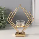 Подсвечник Сима-ленд Золотой ромб 16x19 см