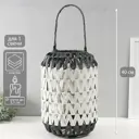 Подсвечник Сима-ленд Зигзаг чёрно-белый 26x40 см