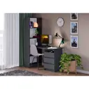 Стол письменный Сима-ленд Зара 75x131x61 см ЛДСП цвет серый графит