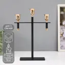 Подсвечник Сима-ленд Кельт d=2 см чёрный с золотом 7x28 см