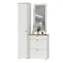 Комплект мебели для прихожей Mobi Остин пр-22-бз 100x230x54 см ЛДСП цвет белый шагрень/дуб крафт золотой