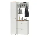 Комплект мебели для прихожей Mobi Остин пр-23-бз 120x230x54 см ЛДСП цвет белый шагрень/дуб крафт золотой