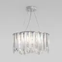 Светильник подвесной Eurosvet Radiance A071172 6 ламп 10 м² цвет хром/белый/бесцветный/прозрачный