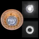 Светильник точечный встраиваемый Reluce 00499-9.0-001cnb mr16+led3w tea под отверстие 65 мм GU5.3 цвет хром/коричневый/прозрачный