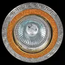 Светильник точечный встраиваемый Reluce 01021-9.0-001ak mr16 sg+cr под отверстие 75 мм GU5.3 цвет хром/золото