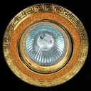 Светильник точечный встраиваемый Reluce 01021-9.0-001ak mr16 sg+gd под отверстие 75 мм GU5.3 цвет золото/желтый