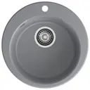 Мойка для кухни Granfest 49x49 см глубина чаши 18 см искусственный камень цвет темно-серый