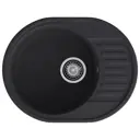 Мойка для кухни Granfest 48x61.7 см глубина чаши 18 см искусственный камень цвет черный