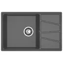 Мойка для кухни Granfest V-780L графит 50x78 см глубина чаши 20 см искусственный камень цвет графит