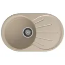 Мойка для кухни Granfest R-750L кашемир 45.5x74.6 см глубина чаши 20 см искусственный камень цвет бежевый