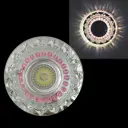 Светильник точечный встраиваемый Reluce 22039-9.0-001pl mr16+led3w cl-pk под отверстие 60 мм GU5.3 цвет хром/прозрачный/розовый