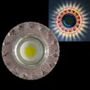Светильник точечный встраиваемый Reluce 42202-9.0-001pl mr16+led3w pk под отверстие 60 мм GU5.3 цвет прозрачный/розовый