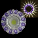 Светильник точечный встраиваемый Reluce 42225-9.0-001pl mr16+led3w cl-pp под отверстие 60 мм GU5.3 цвет прозрачный/фиолетовый