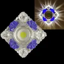 Светильник точечный встраиваемый Reluce 42249-9.0-001pl mr16+led3w cl-bl под отверстие 60 мм GU5.3 цвет синий/прозрачный