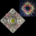 Светильник точечный встраиваемый Reluce 42249-9.0-001pl mr16+led3w cl-pk под отверстие 60 мм GU5.3 цвет прозрачный/розовый