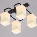 Люстра потолочная Reluce 6595 06595-0.3-04 4 лампы 7 м² цвет хром/белый/черный