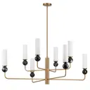 Люстра на штанге Odeon light Lolla 4361-8 8 ламп 17 м² цвет черный/латунь