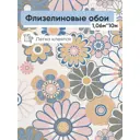 Обои флизелиновые Белвинил Весна Еврокомфорт 1.06 м цвет синий/бежевый/белый/розовый Весна 0447-81