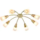 Люстра потолочная Reluce 1266 Rlc_01266-0.3-08b_gold 8 ламп 13 м² цвет белый/золото