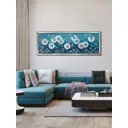 Картина в раме для интерьера Одуванчики 57х157см