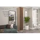 Шкаф распашной Furnistyle Лайф ЛШК-01 40x215x40 см ЛДСП цвет дуб сонома/дуб коричневый табак