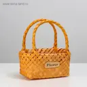 Корзина плетеная Сима-ленд 14.5x24x23 см дерево цвет натуральный