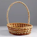 Корзина плетеная Сима-ленд 32x34 см ротанг/сыть цвет бежевый