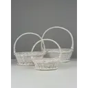 Набор корзин Сима-ленд 39x46x46 см пластик цвет белый 3 шт.