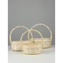 Набор корзин Сима-ленд 36x36x39 см пластик цвет бежевый 3 шт.