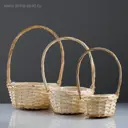 Набор корзин Сима-ленд 45x43x28 см пластик цвет натуральный 3 шт.