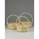 Набор корзин Сима-ленд 21x32x44 см пластик цвет бежевый 3 шт.