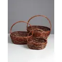 Набор корзин Сима-ленд 36x50x30 см пластик цвет коричневый 3 шт.