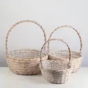 Набор корзин Сима-ленд 22x34x47 см пластик цвет белый 3 шт.