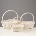 Набор корзин Сима-ленд 25x22x48 см пластик цвет белый 3 шт.