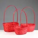 Набор корзин Сима-ленд 38x50x31 см пластик цвет красный 3 шт.
