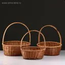 Набор корзин Сима-ленд 40x38 см пластик цвет бежевый 3 шт.