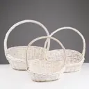 Набор корзин Сима-ленд 27x15x45 см пластик цвет белый 3 шт.